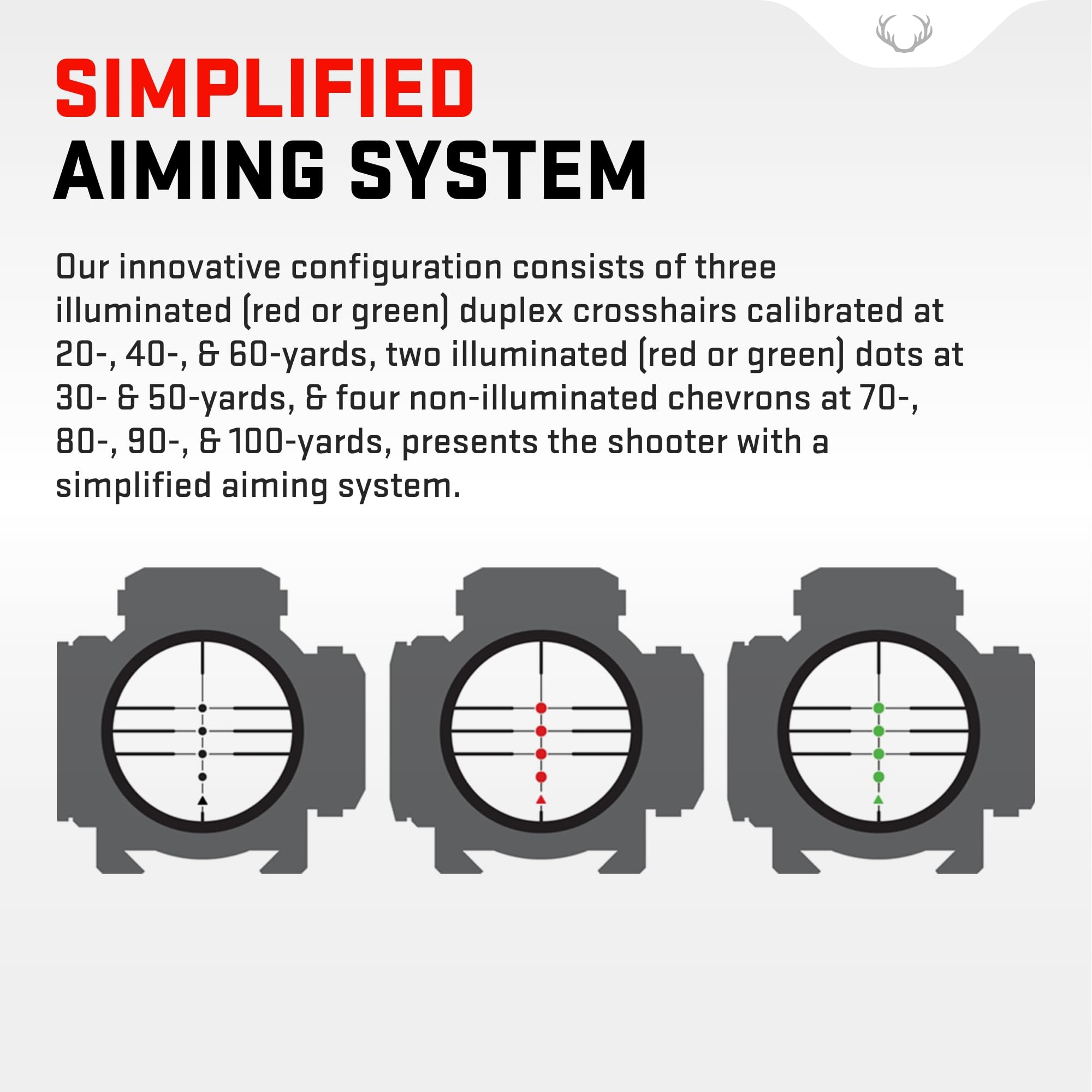 TenPoint etched reticle delivers sharp contrast in low light conditions.