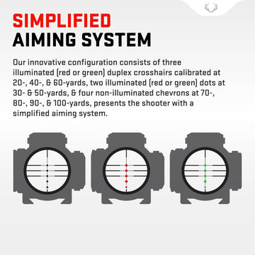 TenPoint etched reticle delivers sharp contrast in low light conditions.