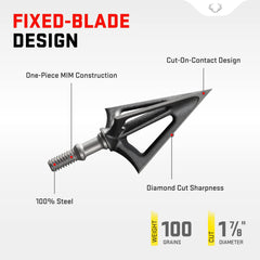 Cut-on-contact design of EVO-X Montec broadhead