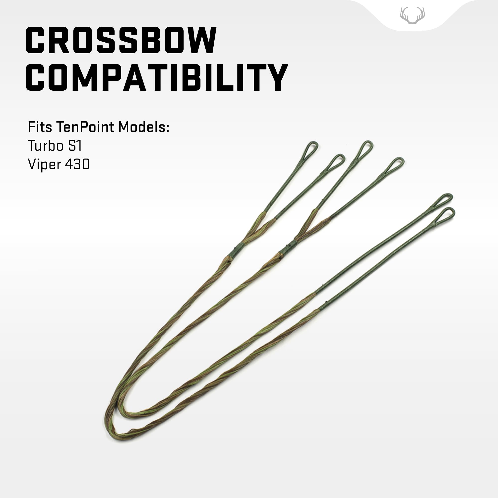 TenPoint Viper 430 cable pair close-up highlights durable materials for consistent crossbow accuracy.