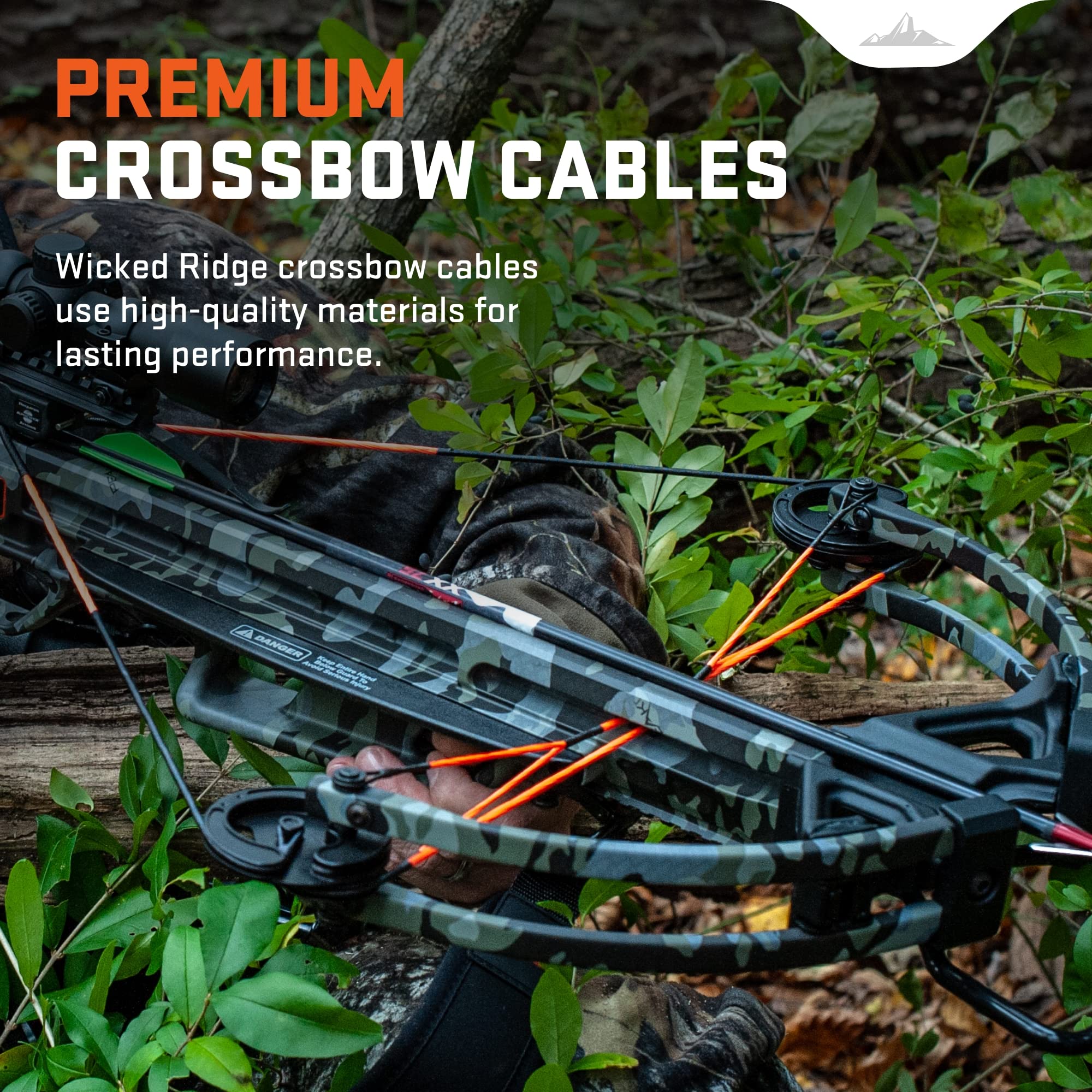 TenPoint replacement cables packaged, ready to install for smoother draw and quieter operation.