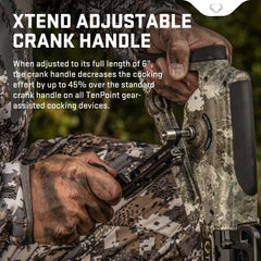 TenPoint XTEND easy-cocking setup reduces effort in field draws.