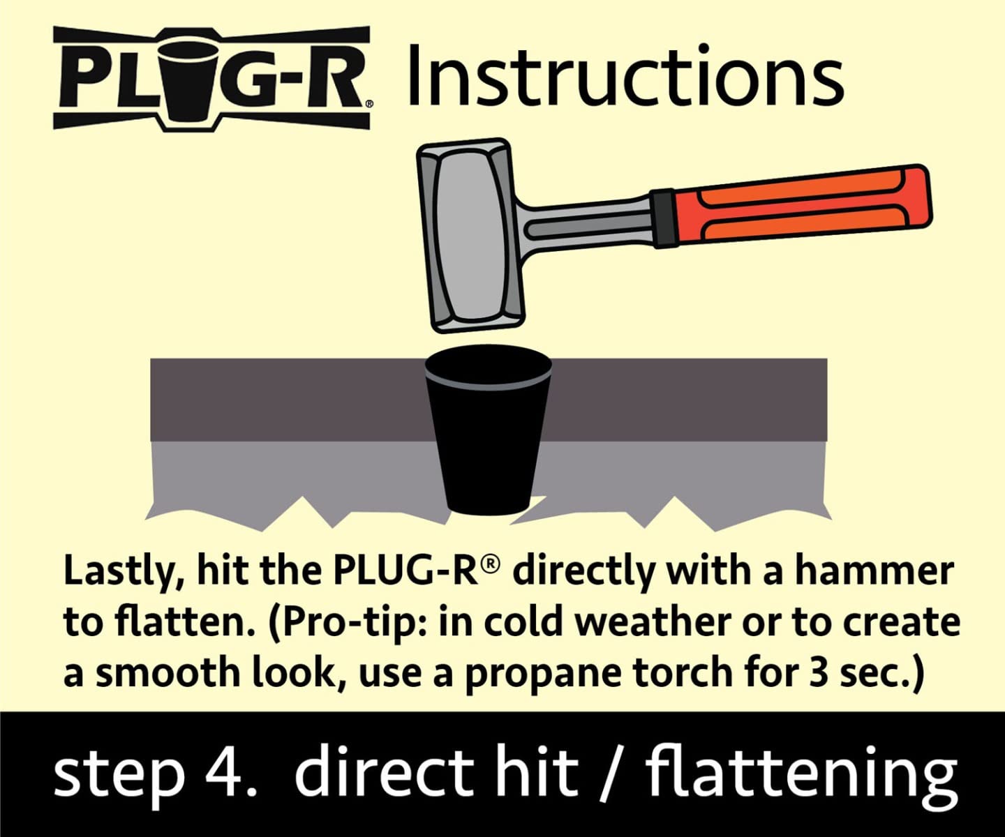 TentandTable Plug-R delivers quick application for driveway repairs.
