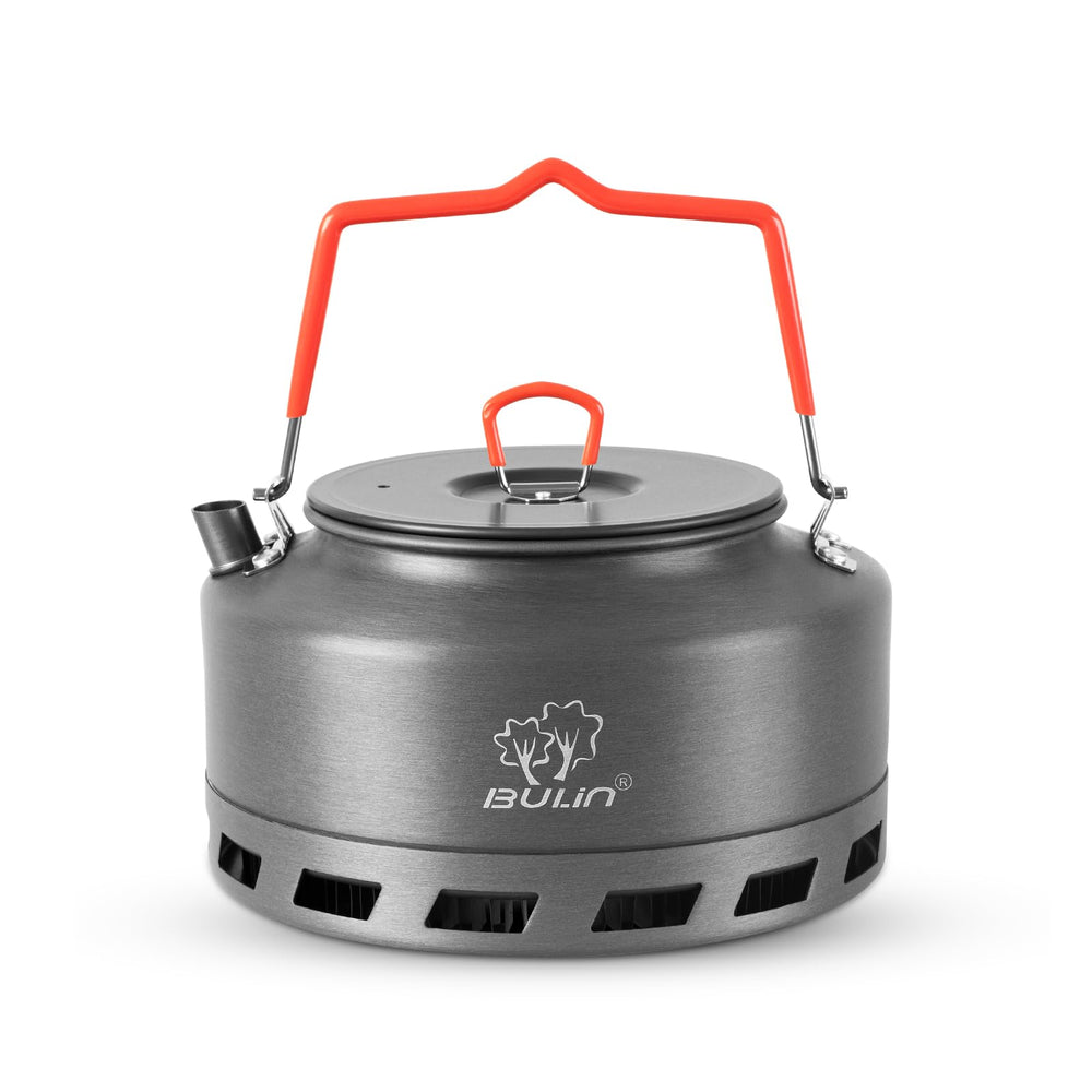 Tentock 1L camping kettle exterior view, compact aluminum design for easy backpacking.