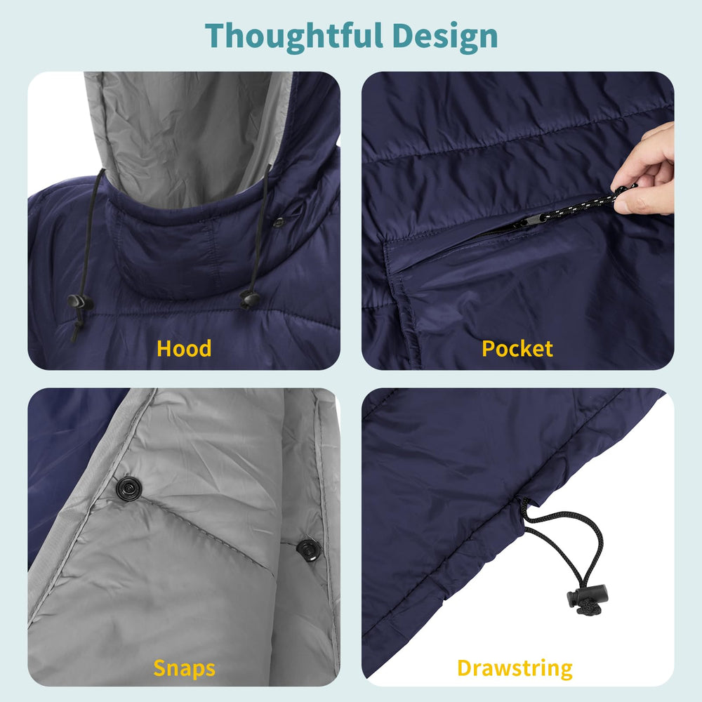 Tentock compact packable blanket weighs 875 g in a small bag.