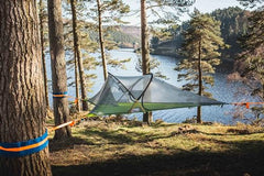 Tentsile Connect V3 rainfly removed highlights open sky views.