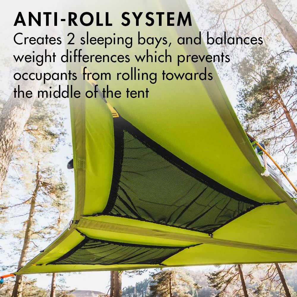 Tentsile Connect V3 three-point anchoring provides stable setup.