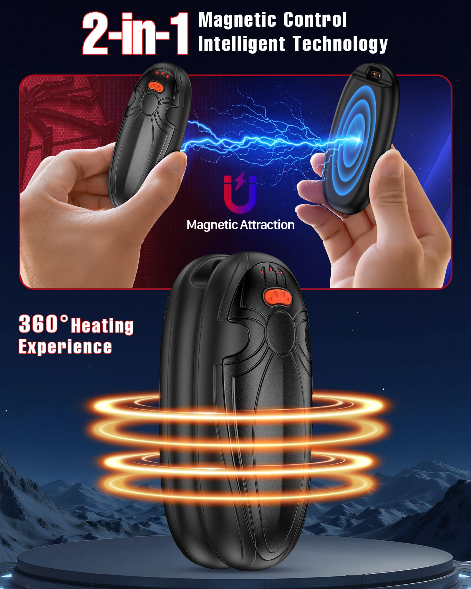 Tenvolti LED heat level indicators show current warmth and status.