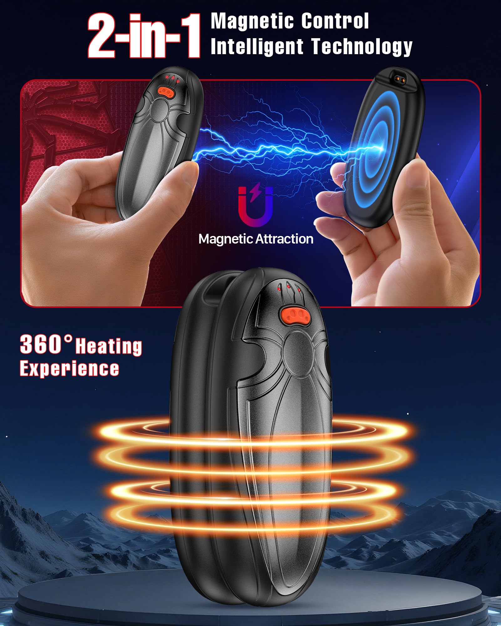 Tenvolti heat levels LED indicators show temperature and charging status