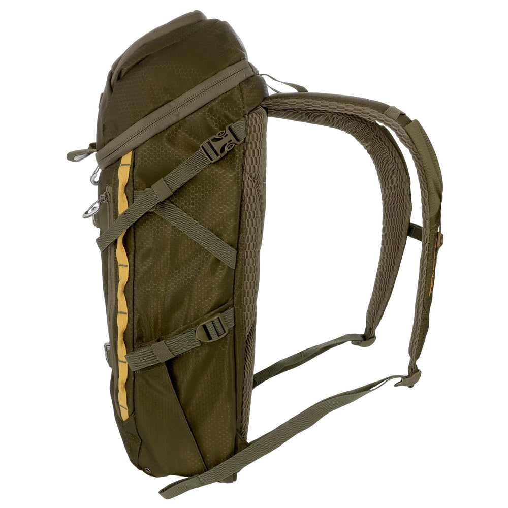 TENZING 1500 Whitetail Day Pack side pockets with compression straps offer secure carry
