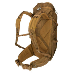 TENZING 2300 day pack open gear organizer demonstrates quick one-handed access and organization.