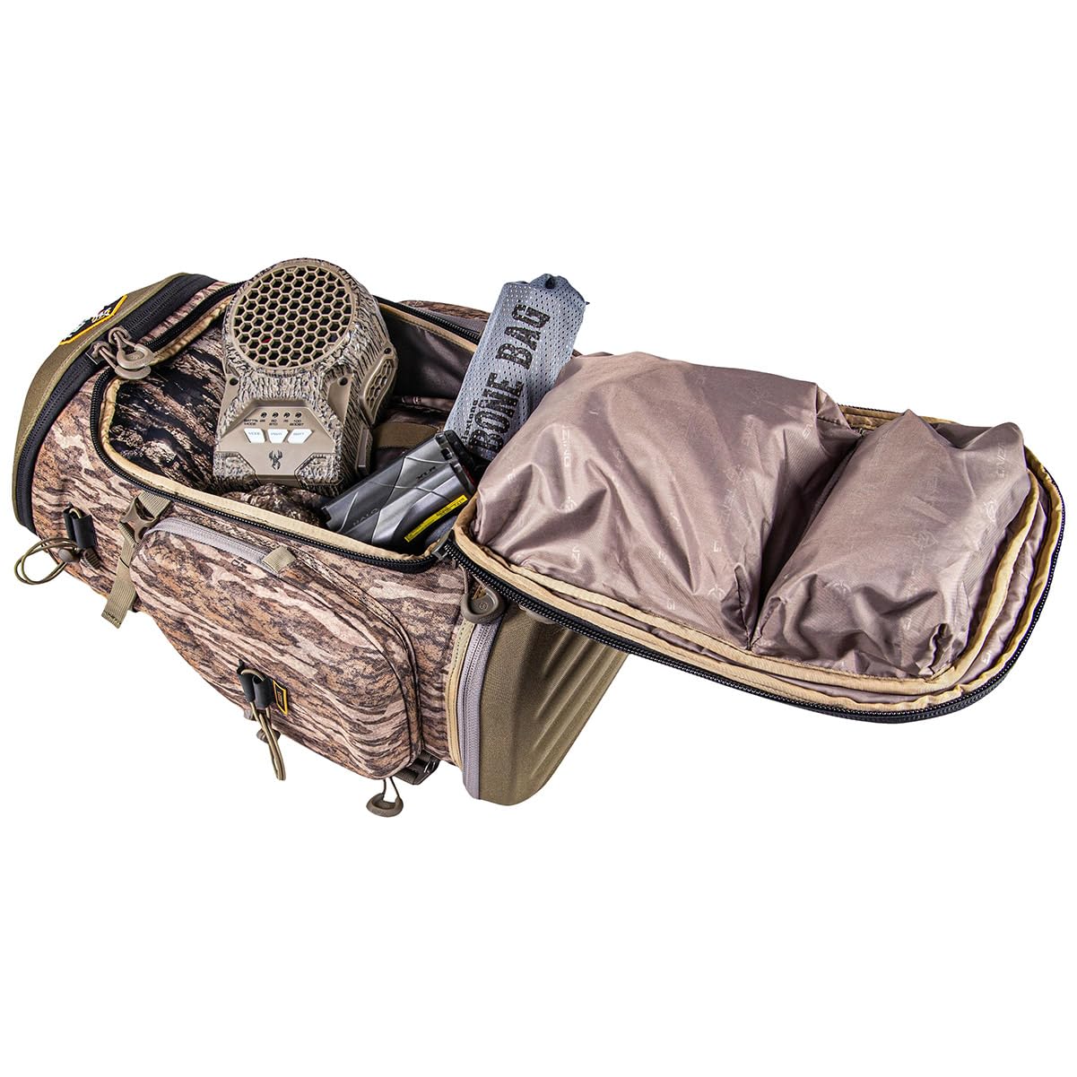 Hangtime Day Pack main compartment open shows 1,600 cu in capacity.