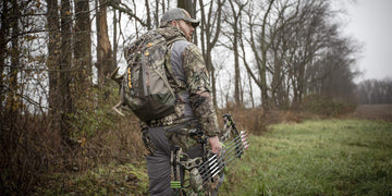 TENZING Rambler ergonomic shoulder harness supports all-day comfort on extended hunts.