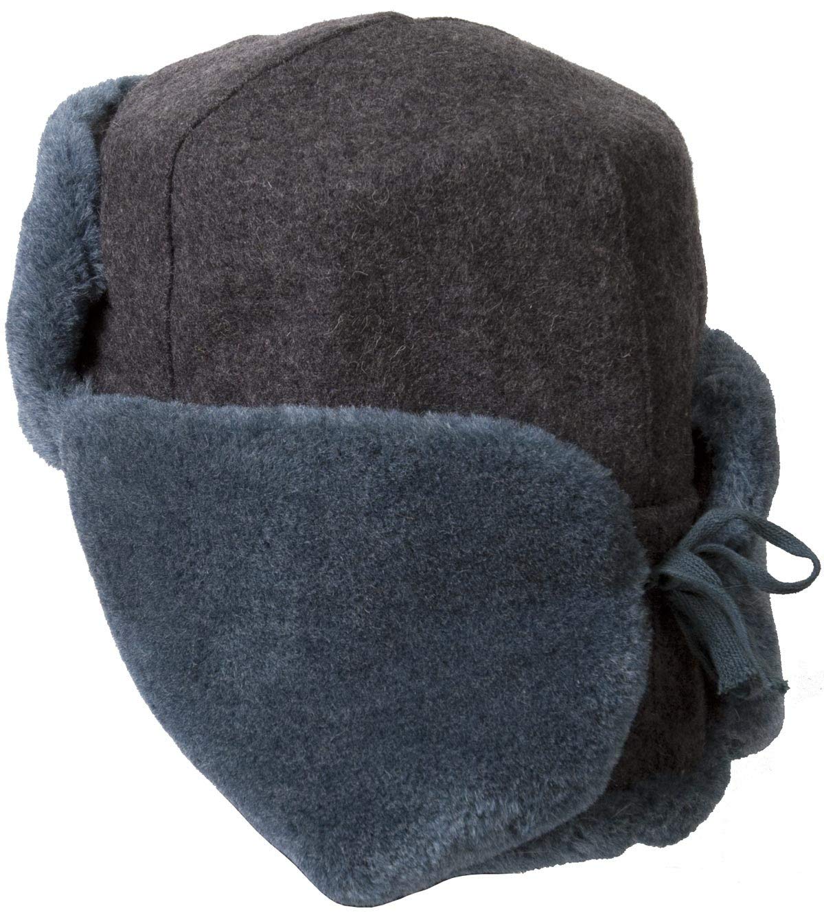 TEPEM Ushanka cotton lining closeup shows padded comfort against the cold.