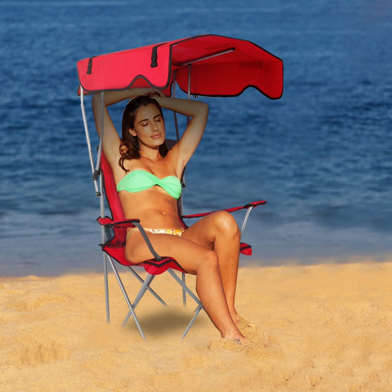 TeqHome adjustable sunshade canopy lets you direct shade where needed.