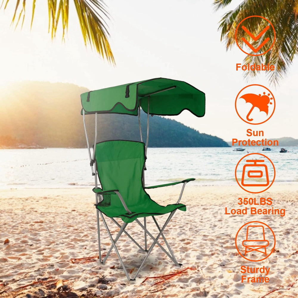 TeqHome camping chair steel frame highlights sturdy support for outdoor use.