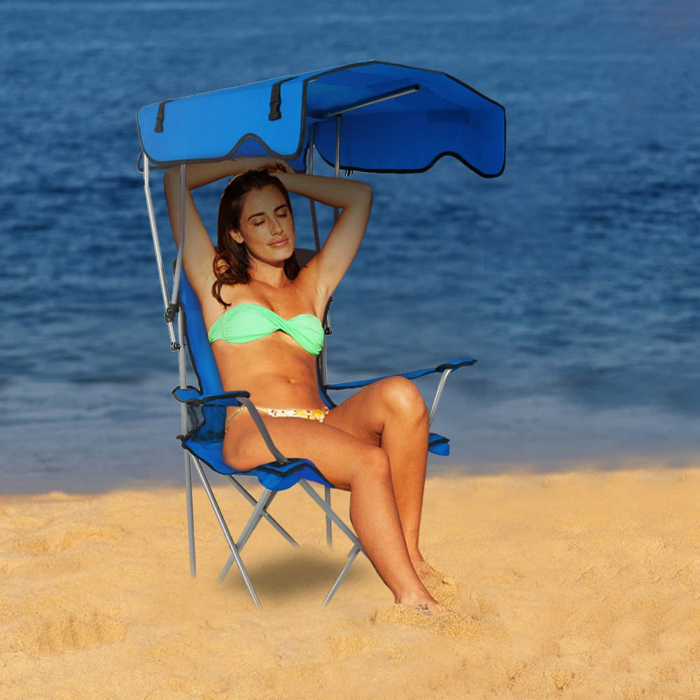 TeqHome canopy-side shade extends sun protection along the seating area.