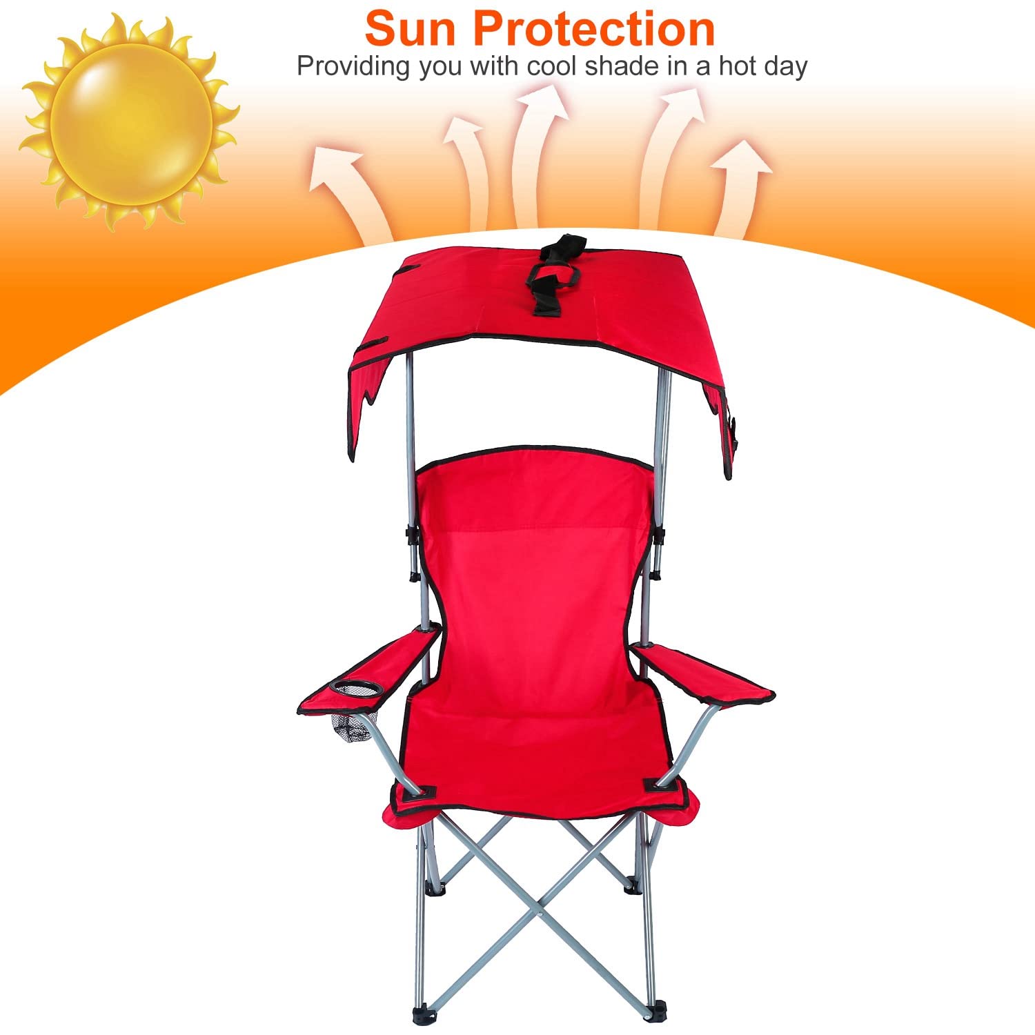 TeqHome foldable chair compact storage for easy transport