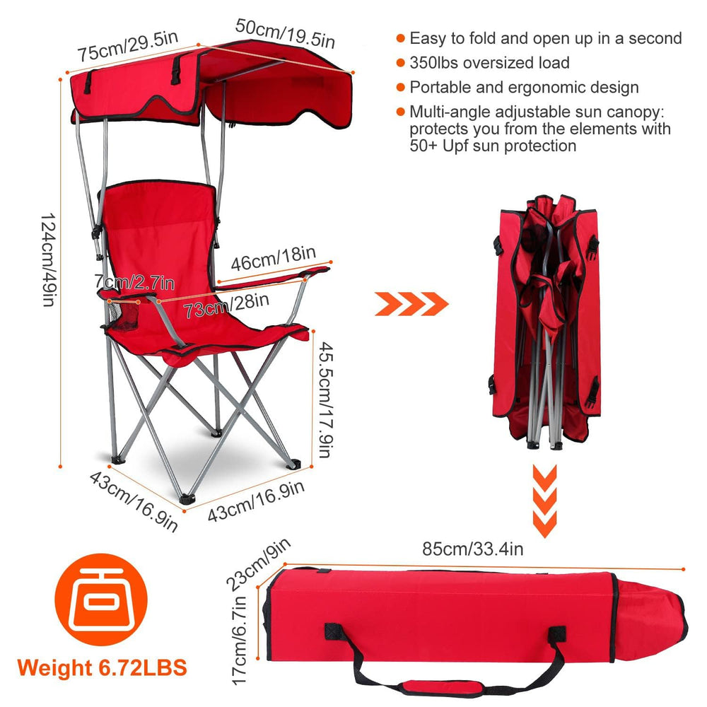 TeqHome sturdy steel frame provides lasting support on trails and shores.
