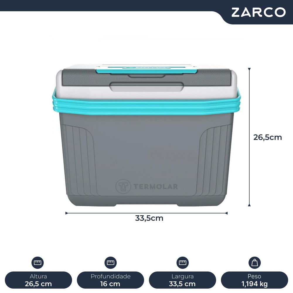 Termolar SUV Box 8L grey durable cooler for family outings.