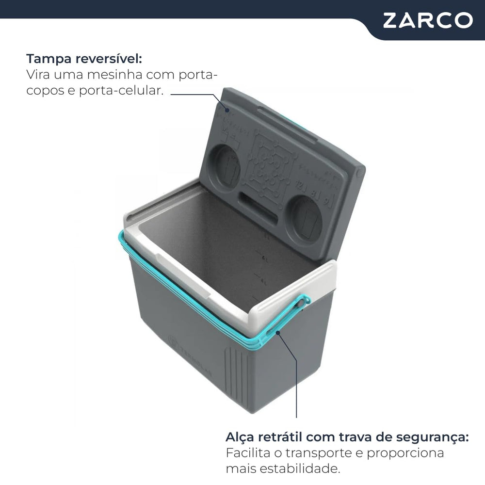 Termolar SUV Box 8L grey holds 8 16 oz cans for larger drinks.