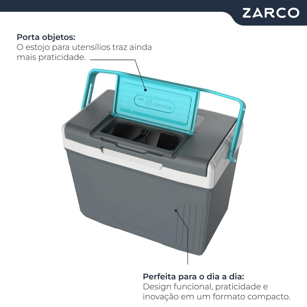 Termolar SUV Box 8L grey fits 9 12 oz bottles for beverages.