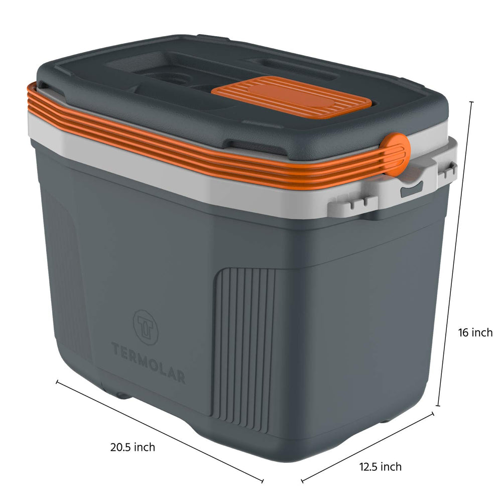 Termolar SUV cooler ergonomic handle aids two-handed carrying.