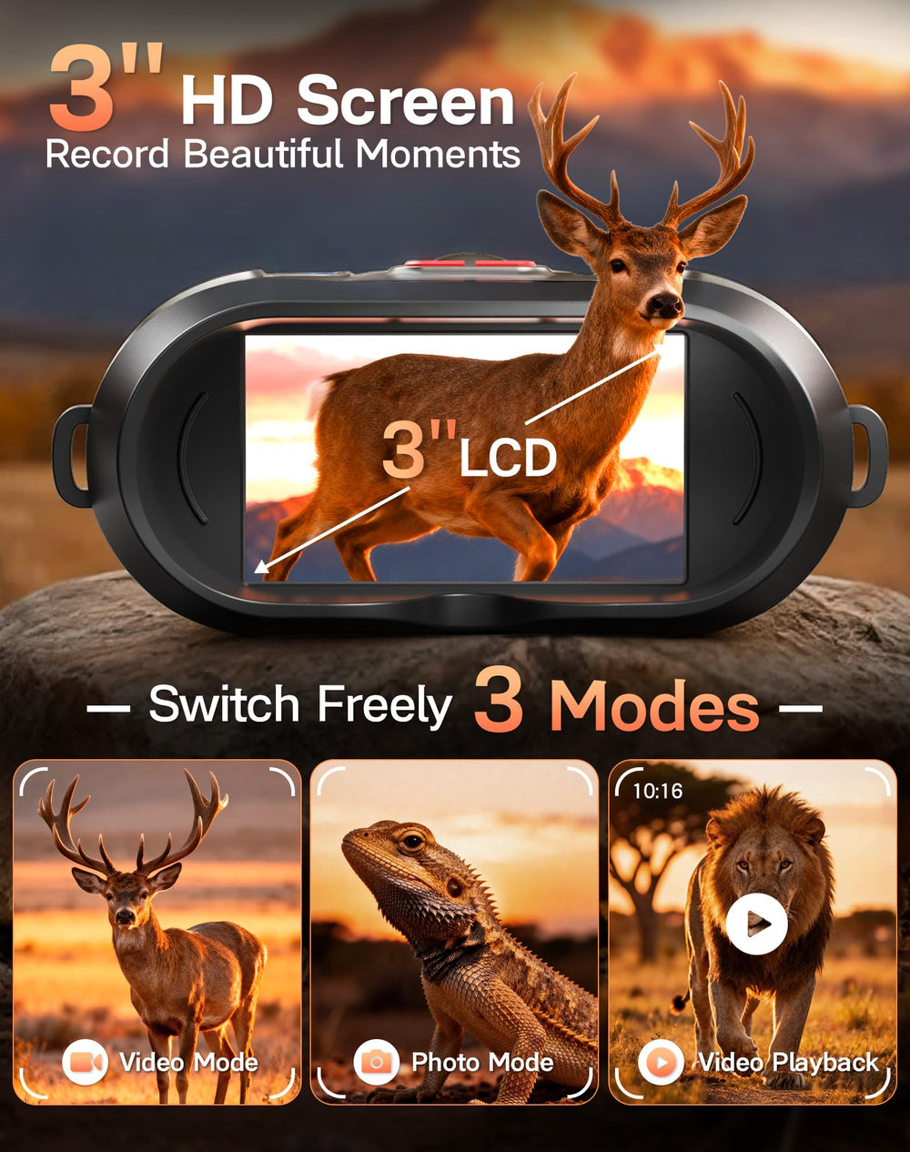 TERUNSOUl night vision goggles 4K video capture for day and night footage