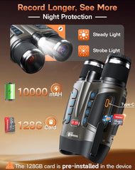 TERUNSOUl night vision goggles on tripod with WiFi remote for steady hands-free viewing