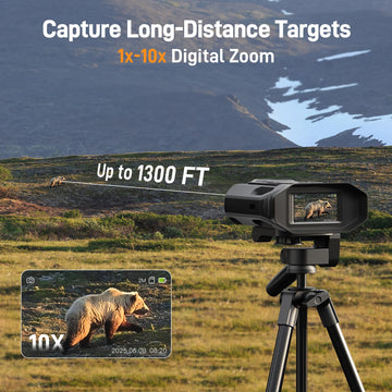 Teslong night vision goggles 1300ft-range expands exploration reach in low light.