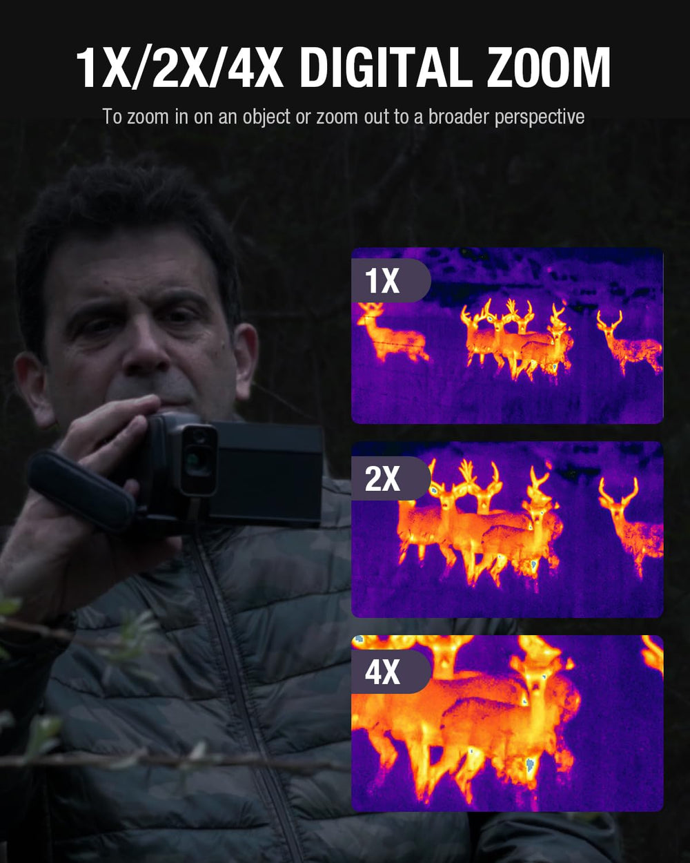 Teslong thermal monocular color palettes tailor contrast for scenes