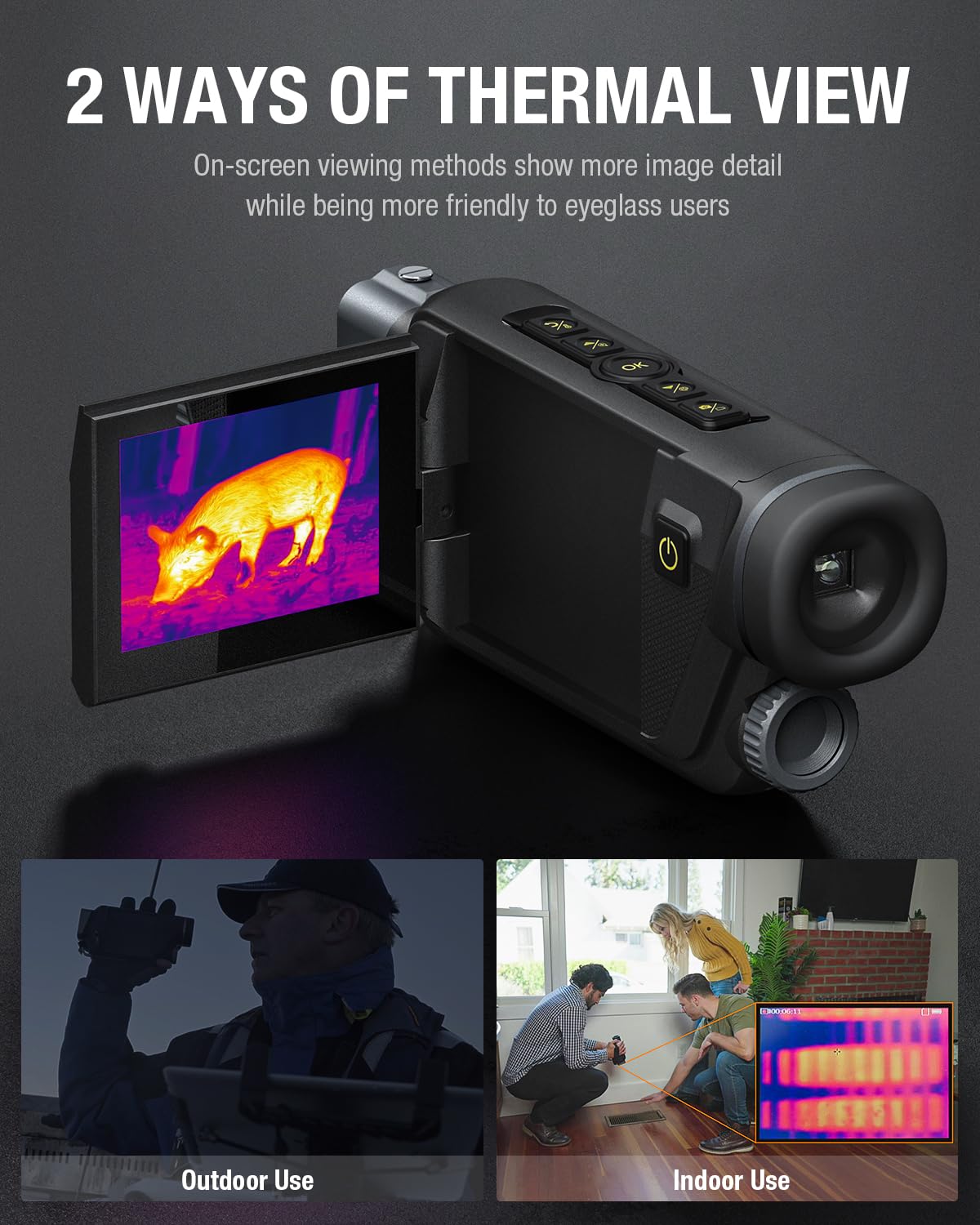 Teslong thermal monocular macro focus mode for close-up target detail