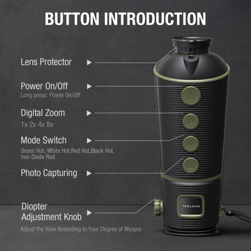 Teslong thermal monocular tripod-mount capability enabling stable hands-free viewing