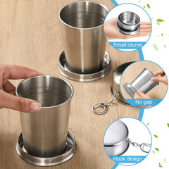 Tessco for you keychain cup ready to clip onto bags for quick hydration.