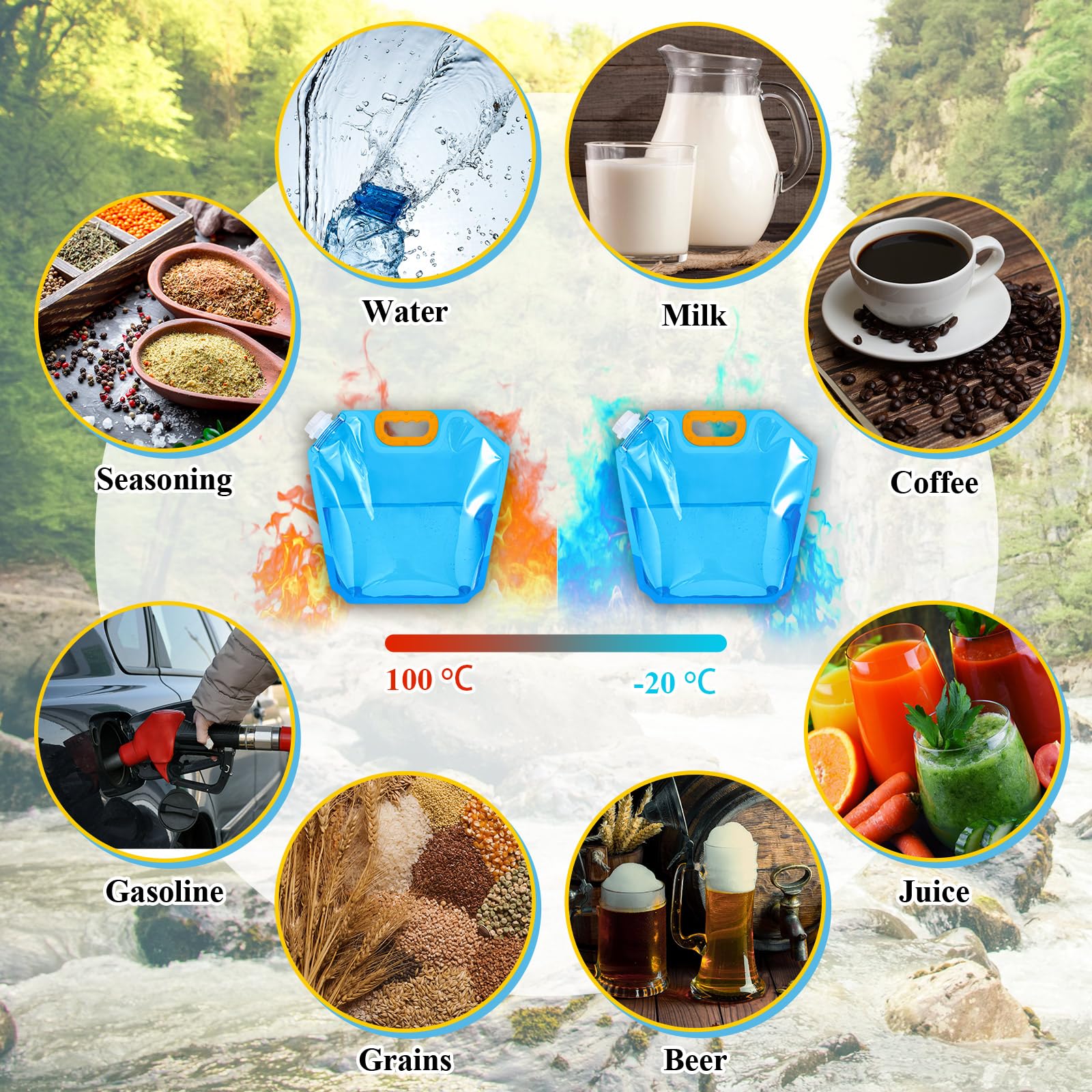 Tessco for you leakproof collapsible water container during camping