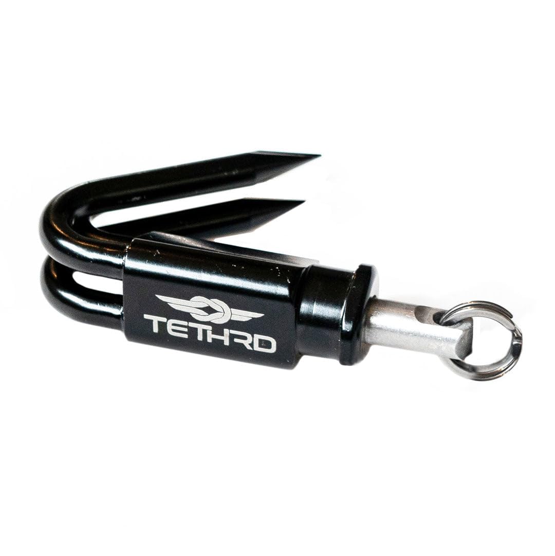 Tethrd Scorpion Gear Hook retriever used to lift gear from ground.