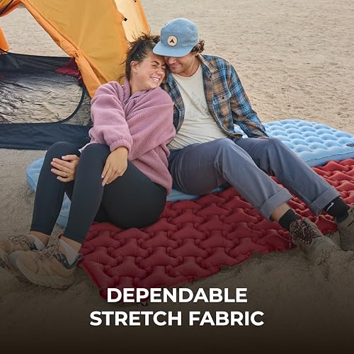 Teton Altos inflatable sleeping pad ergonomic-air-channels support restful sleep on trails.