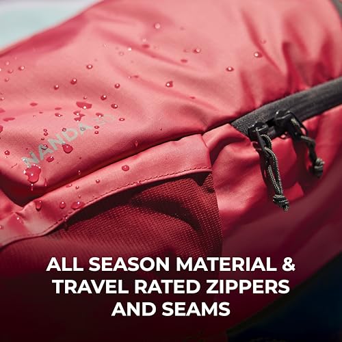 TETON Nanda 30L water-resistant fabric shields gear in light rain