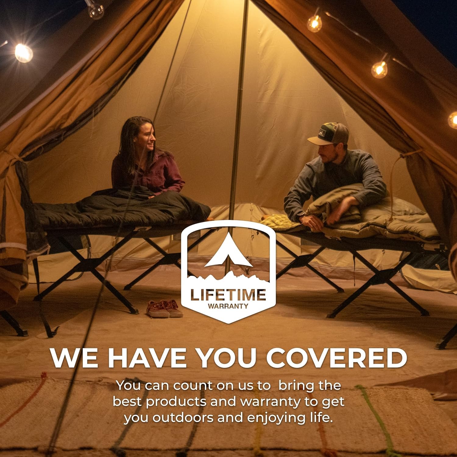 TETON Outfitter cot with canvas camp pad compatibility for a precise fit