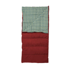 TETON Sports Evergreen sleeping bag in regular size barn-blue offers all-season warmth.