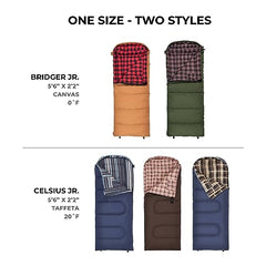 Hood detail on TETON Sports Junior sleeping bag for extra head warmth.