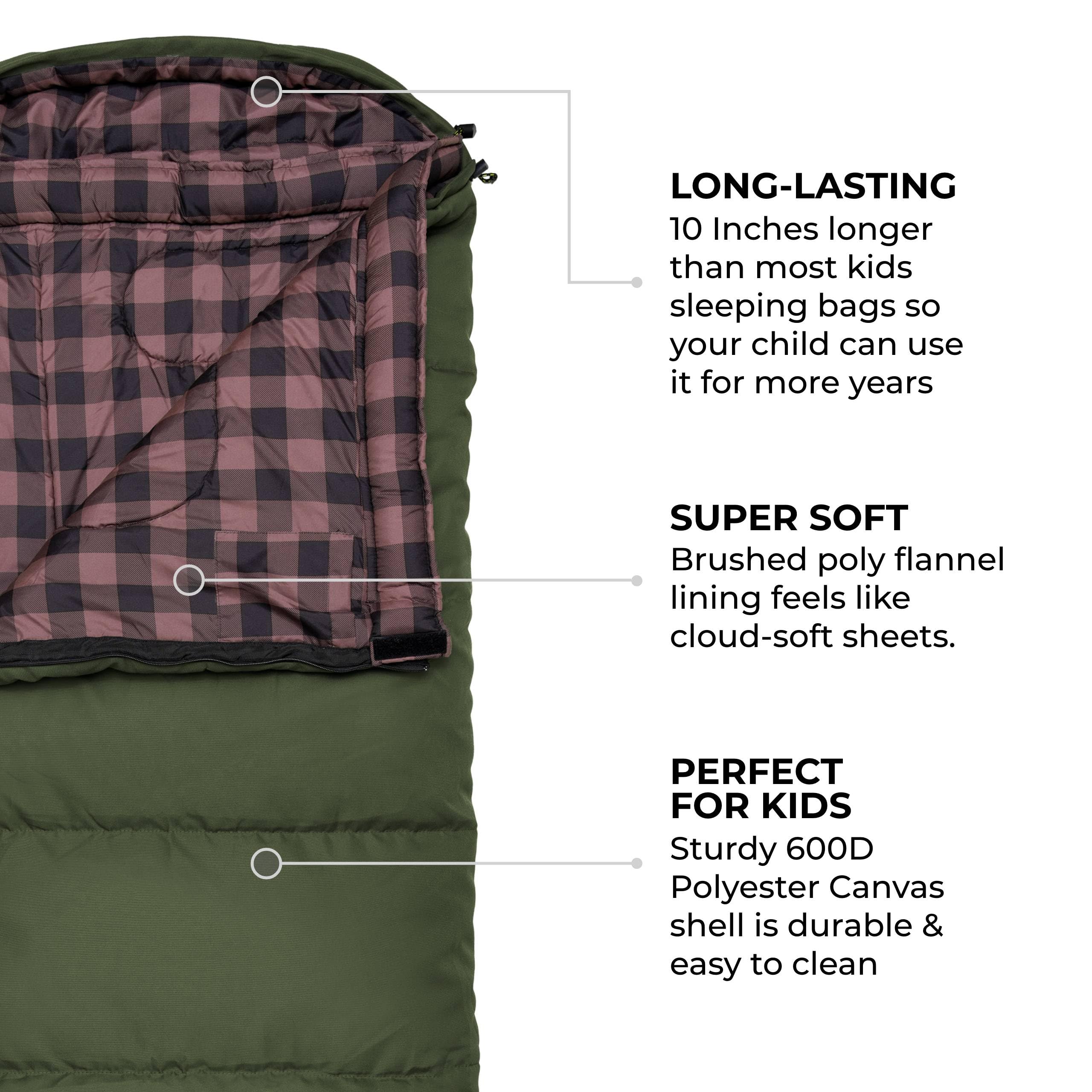 Insulated pad compatibility for added warmth with the TETON Junior bag.