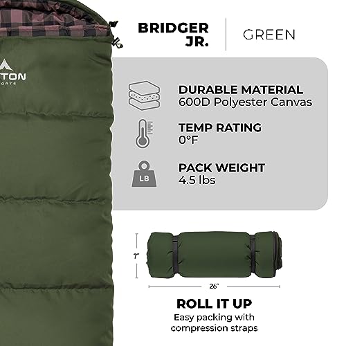 Durable stuff sack for easy packing of the TETON Junior bag.