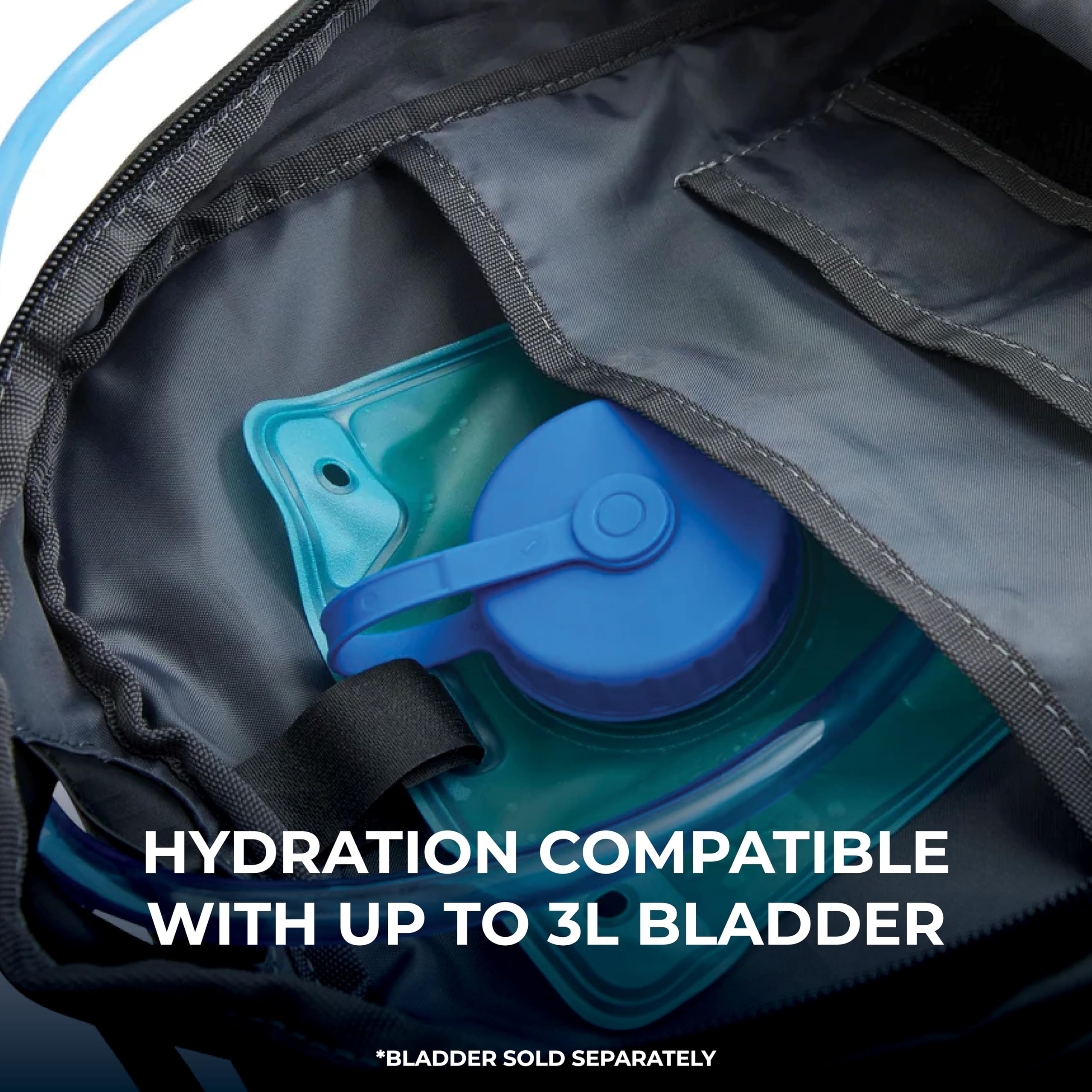 TETON Sports Nanda 30L water-resistant fabric protects belongings.