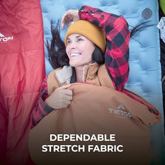 TETON Skyline pad on campsite shows non-slip bottom for stability.