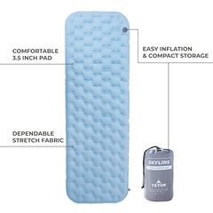 TETON Skyline pad side profile highlights durable, puncture-resistant design for rugged trips.