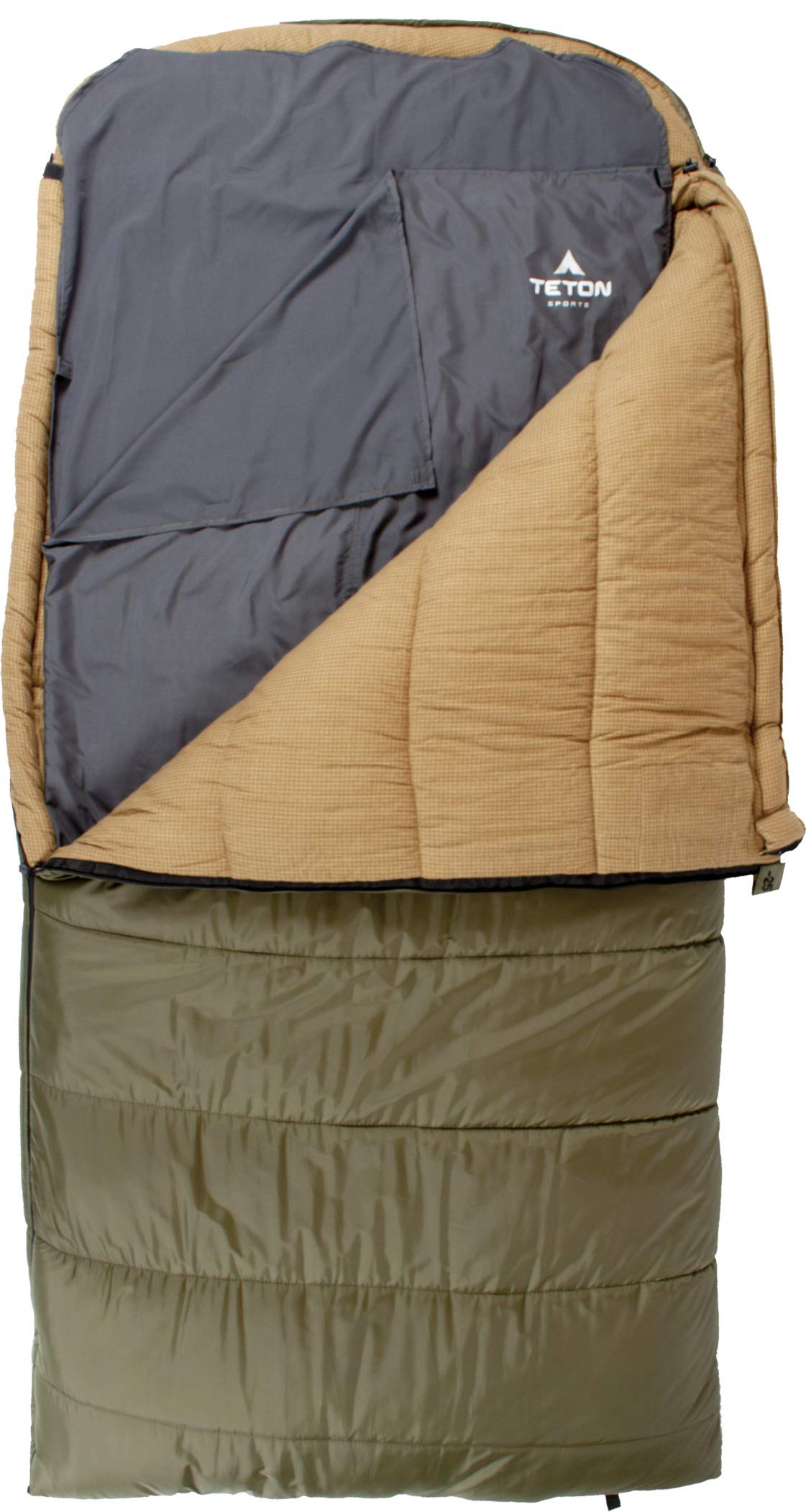 TETON Sports Sleeping Bag Liner soft cotton fabric for a cozy feel outdoors.