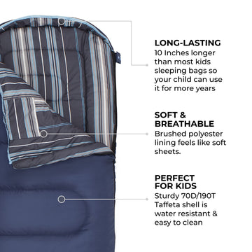 TETON Sports Teton Junior full-length zipper for reliable warmth control.