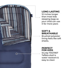 TETON Sports Teton Junior full-length zipper for reliable warmth control.