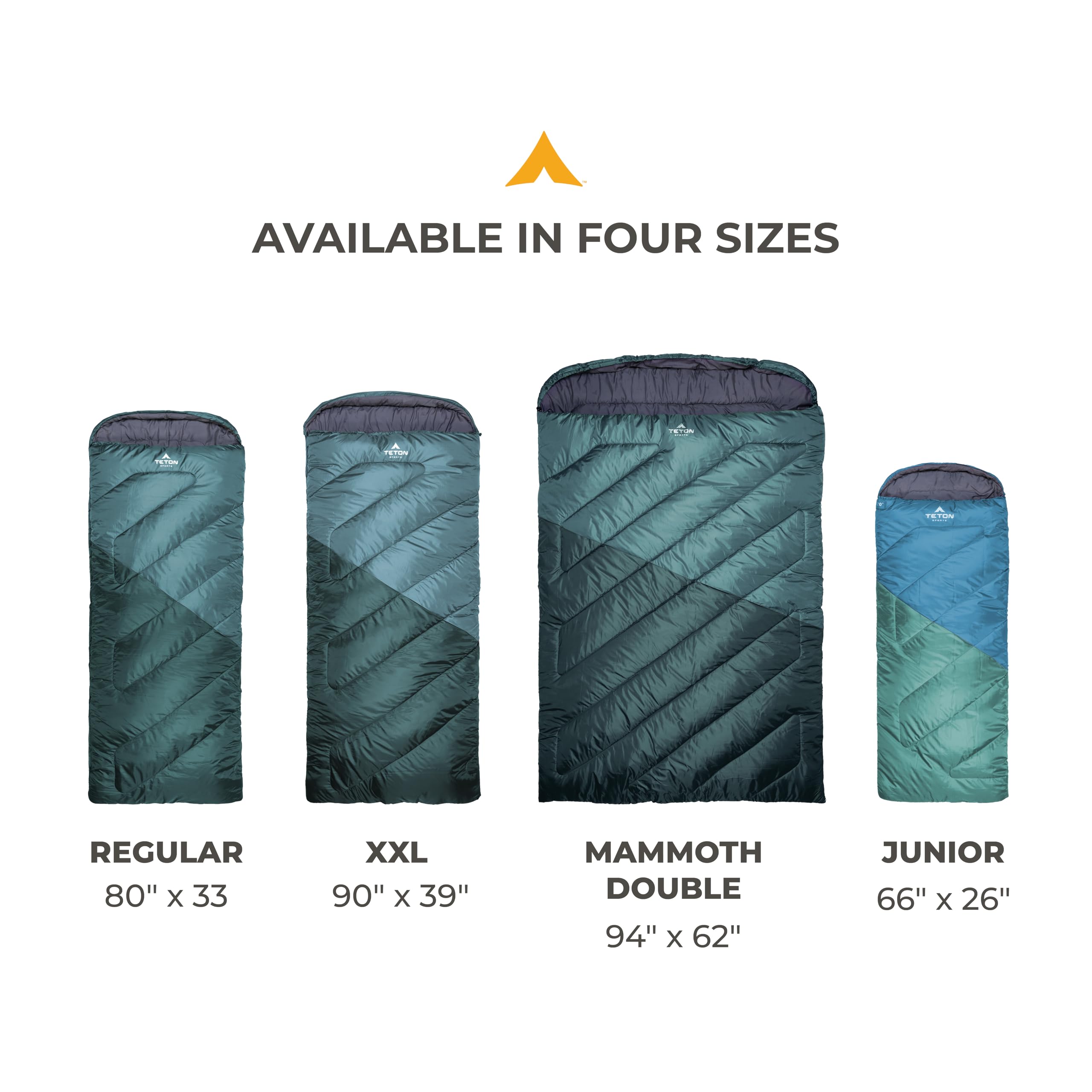 TETON Junior sleeping bag packs neatly for kid-friendly backpack trips.